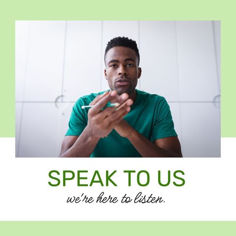 supportive man offering listening ear for mental health help - Download Free Stock Templates Pikwizard.com