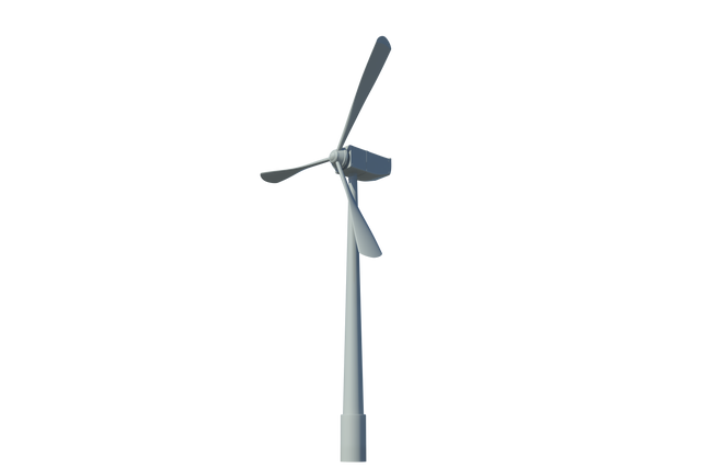 Transparent single gray wind turbine on white background - Download Free Stock Videos Pikwizard.com