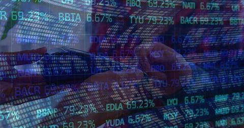 Digital Payment Integration with Global Stock Market Display - Download Free Stock Images Pikwizard.com