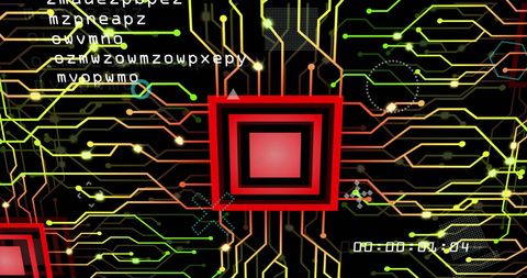 Digital Data Processing on Computer Circuit Board Visualization - Download Free Stock Images Pikwizard.com