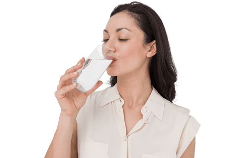 Transparent Background of Woman Drinking Water for Wellness - Download Free Stock Videos Pikwizard.com