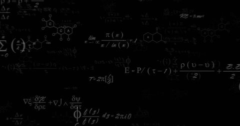 Abstract Floating Mathematical Equations on Black Background - Download Free Stock Images Pikwizard.com