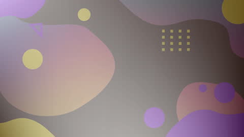 Abstract Colorful Shapes on Gray Background Animation