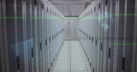 Futuristic Data Integration in Modern Server Room
