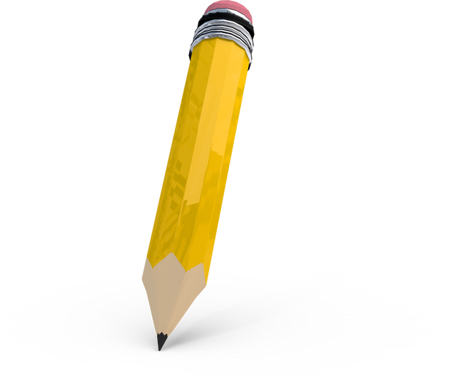 Transparent Yellow Pencil Illustration with Eraser Tip - Download Free Stock Videos Pikwizard.com