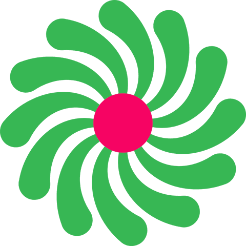 vibrant radial pattern with green petals and pink core on transparent background - Download Free Stock Videos Pikwizard.com
