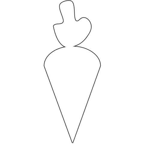 minimalist abstract carrot shape on transparent background - Download Free Stock Videos Pikwizard.com