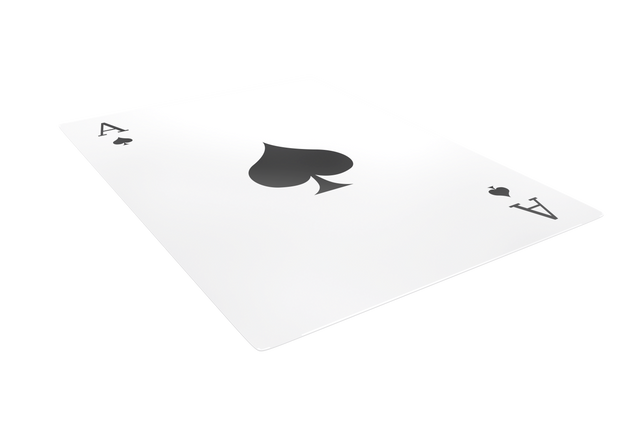 Transparent Ace of Spades Playing Card on White Background - Download Free Stock Videos Pikwizard.com