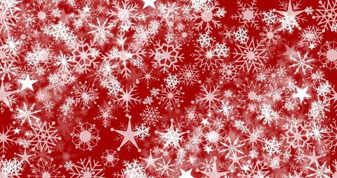 White Snowflakes with Red Backdrop for Festive Seasons
