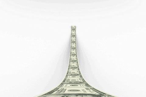 Long Road to Financial Success on Transparent Background