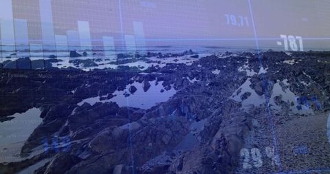 Fusion of rocky tidal landscape and data visualization