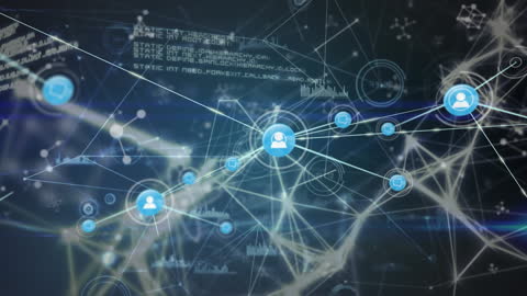 Futuristic Global Digital Network with Data Connections
