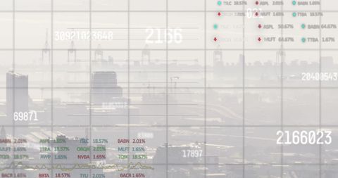Financial Data Overlay on Urban Background Illustrating Global Connectivity - Download Free Stock Images Pikwizard.com