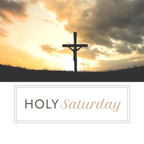 Silhouette of Crucifix Against Sunset Sky for Holy Saturday - Download Free Stock Templates Pikwizard.com
