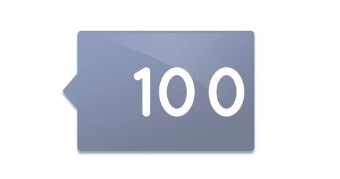 Minimalistic Number 100 in Grey Chat Box on White Background - Download Free Stock Images Pikwizard.com