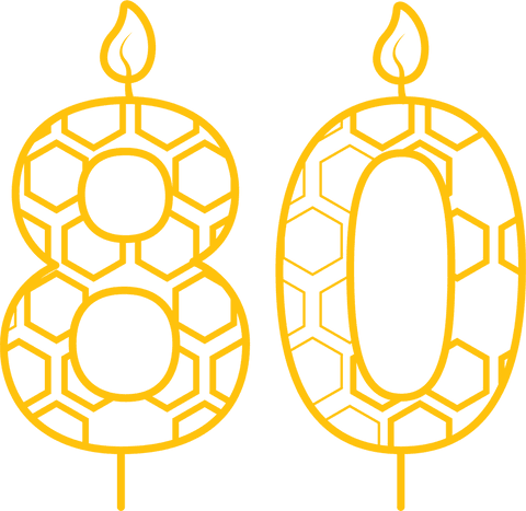 Eighty Birthday Candle with Unique Pattern Transparent Design - Download Free Stock Videos Pikwizard.com