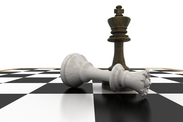 Transparent Chess Board Scene With King and Fallen Queen Symbolizing Defeat - Download Free Stock Videos Pikwizard.com