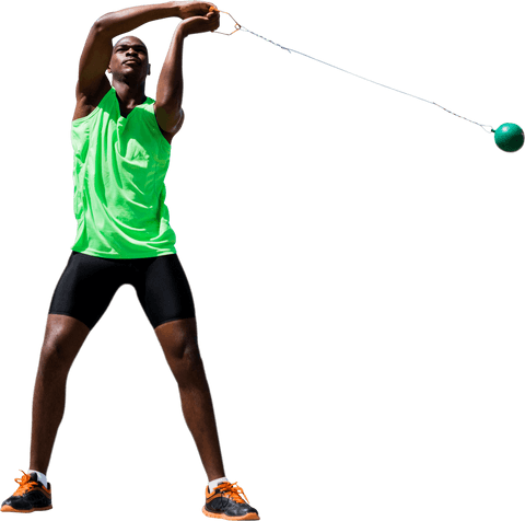 african american male hammer throwing on transparent background - Download Free Stock Videos Pikwizard.com