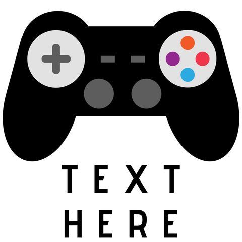 classic game controller with space for text customization - Download Free Stock Templates Pikwizard.com