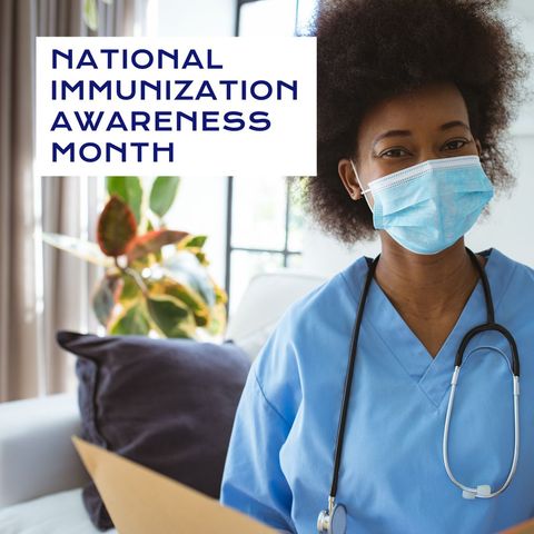 National Immunization Awareness Month Concept with Doctor in Mask - Download Free Stock Templates Pikwizard.com