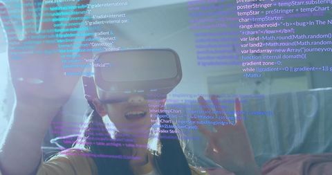 Innovative Virtual Reality Experience with Data Interface - Download Free Stock Images Pikwizard.com