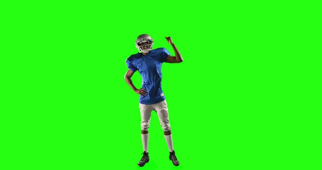 American Football Player on Green Screen Mockup - Download Free Stock Images Pikwizard.com