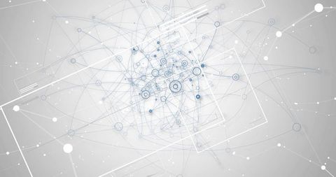 Futuristic Digital Network with Pulsing Nodes