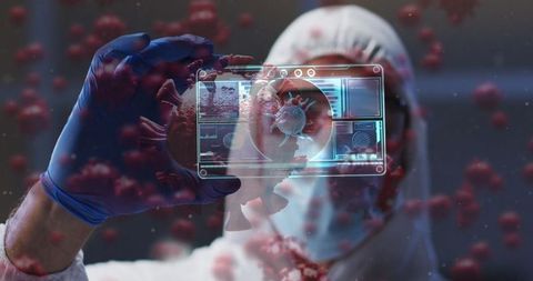 Scientific Research on Virus Cells with Digital Interface