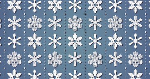 Intricate Snowflake Pattern with Blue Background