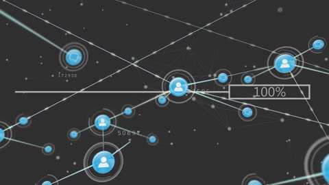 Futuristic Digital Networking Illustration