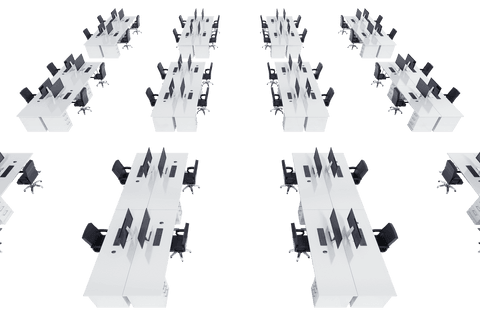 high angle transparent view of empty modern office interior layout - Download Free Stock Videos Pikwizard.com