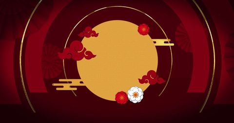 Chinese New Year Red and Gold Festive Background Design