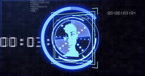 Facial Recognition Technology Digital Overlay - Download Free Stock Images Pikwizard.com
