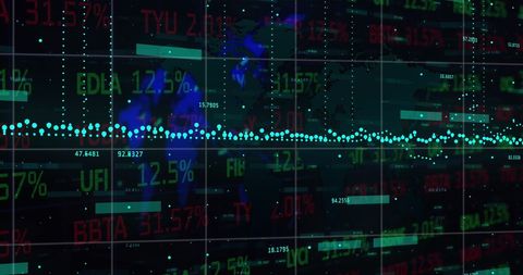 Global Data Visualization with Financial Metrics and World Map - Download Free Stock Images Pikwizard.com