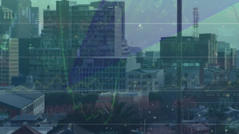 Dynamic Financial Data Overlay on City Skyline