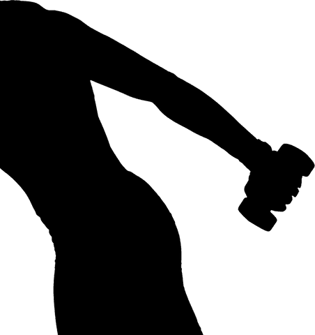 silhouette of man exercising with dumbbell vector on transparent background - Download Free Stock Videos Pikwizard.com