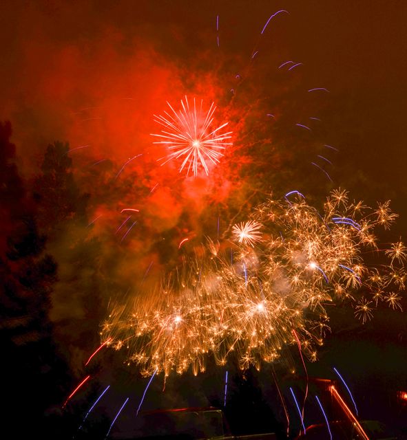 Brilliant Fireworks Display Lighting Up Night Sky - Download Free Stock Photos Pikwizard.com