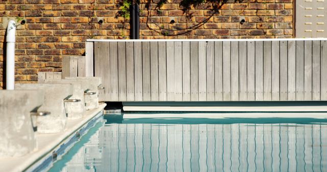 Serene Outdoor Swimming Pool in Sunny Weather - Download Free Stock Images Pikwizard.com