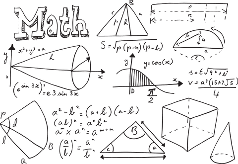 transparent geometric shapes and math formulae sketch - Download Free Stock Videos Pikwizard.com