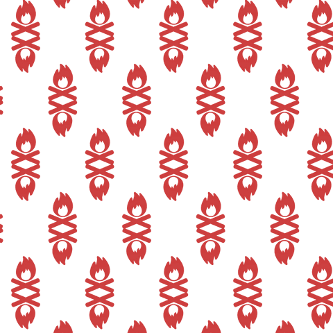 seamless pattern of red campfires on transparent background - Download Free Stock Videos Pikwizard.com