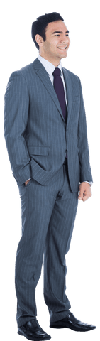 Smiling Biracial Businessman Standing in Formal Suit Transparent Background - Download Free Stock Videos Pikwizard.com