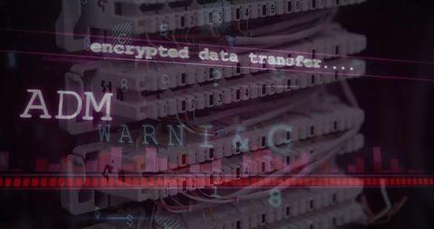 Digital Data Transfer on Computer Server Interface - Download Free Stock Images Pikwizard.com