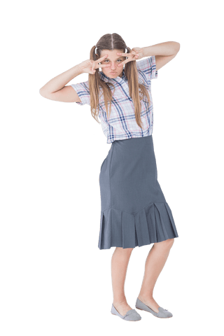 Transparent Background of Playful Geeky Hipster Dancing