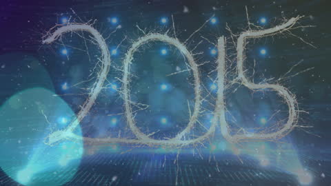 Vibrant Sparkling 2015 Design with Floating Light Elements