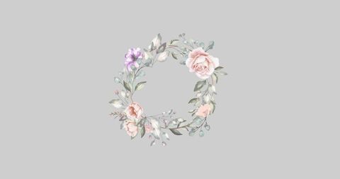Floral Wreath in Spinning Motion on Grey Background - Download Free Stock Images Pikwizard.com