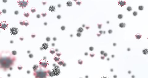 Floating COVID-19 Particles on Light Background