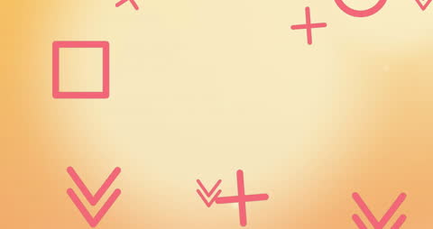 Abstract Moving Shapes on a Colorful Background