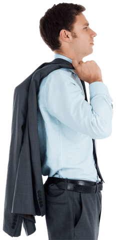 transparent serious businessman holding gray jacket - Download Free Stock Videos Pikwizard.com