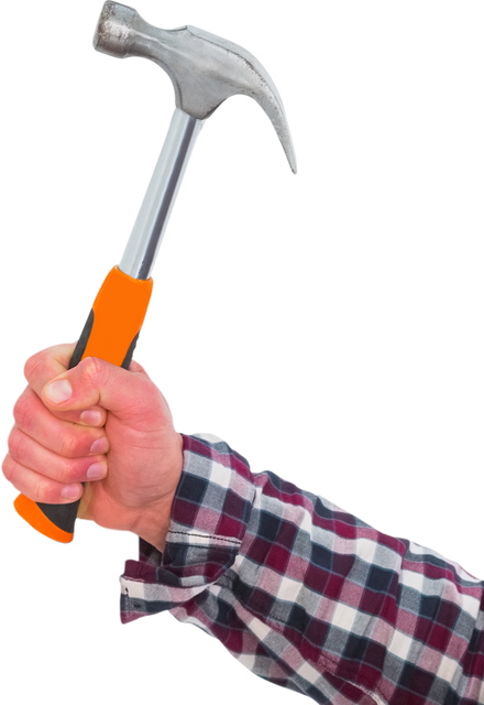 Hand Holding Hammer on Transparent Background for Construction and DIY Projects - Download Free Stock Videos Pikwizard.com