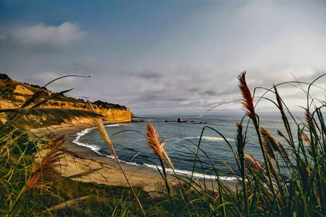 Beach california cliff clouds - Download Free Stock Photos Pikwizard.com